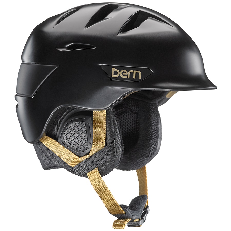 Bern Hepburn Women's Ski/Snowboard Helmet, M/L, Satin Black